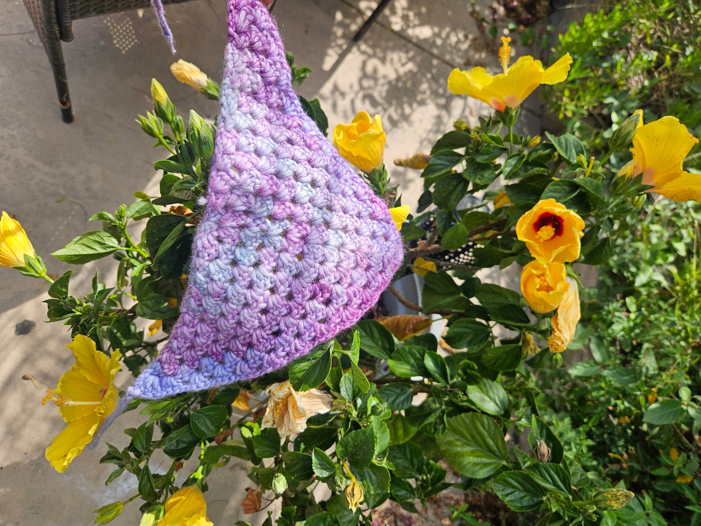 Purple hair bandana