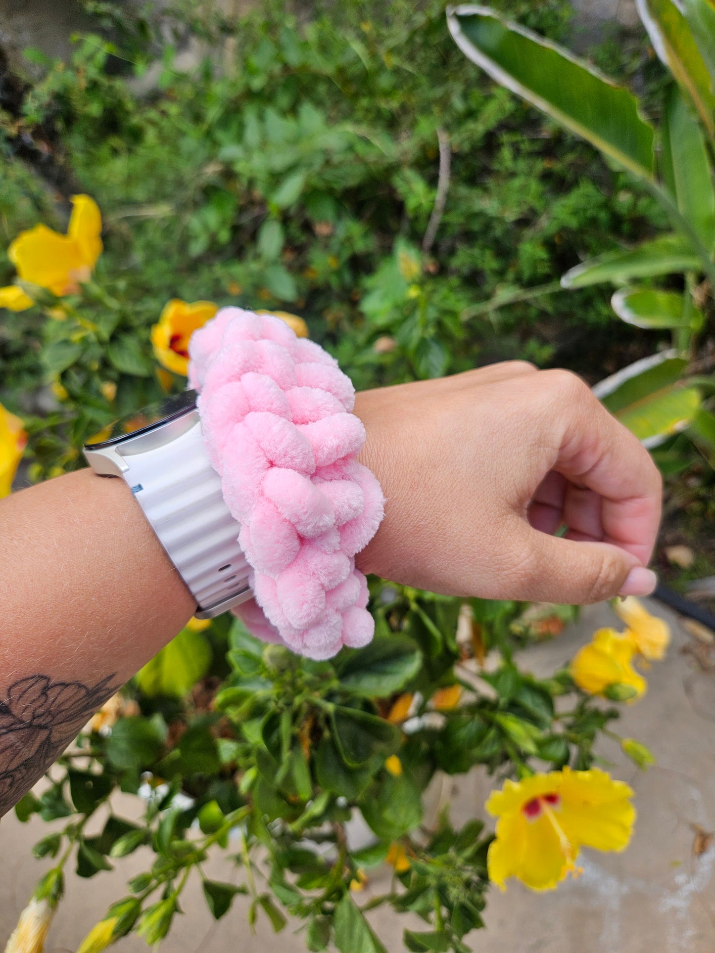 Light pink scrunchies