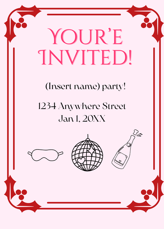 Pink invite template