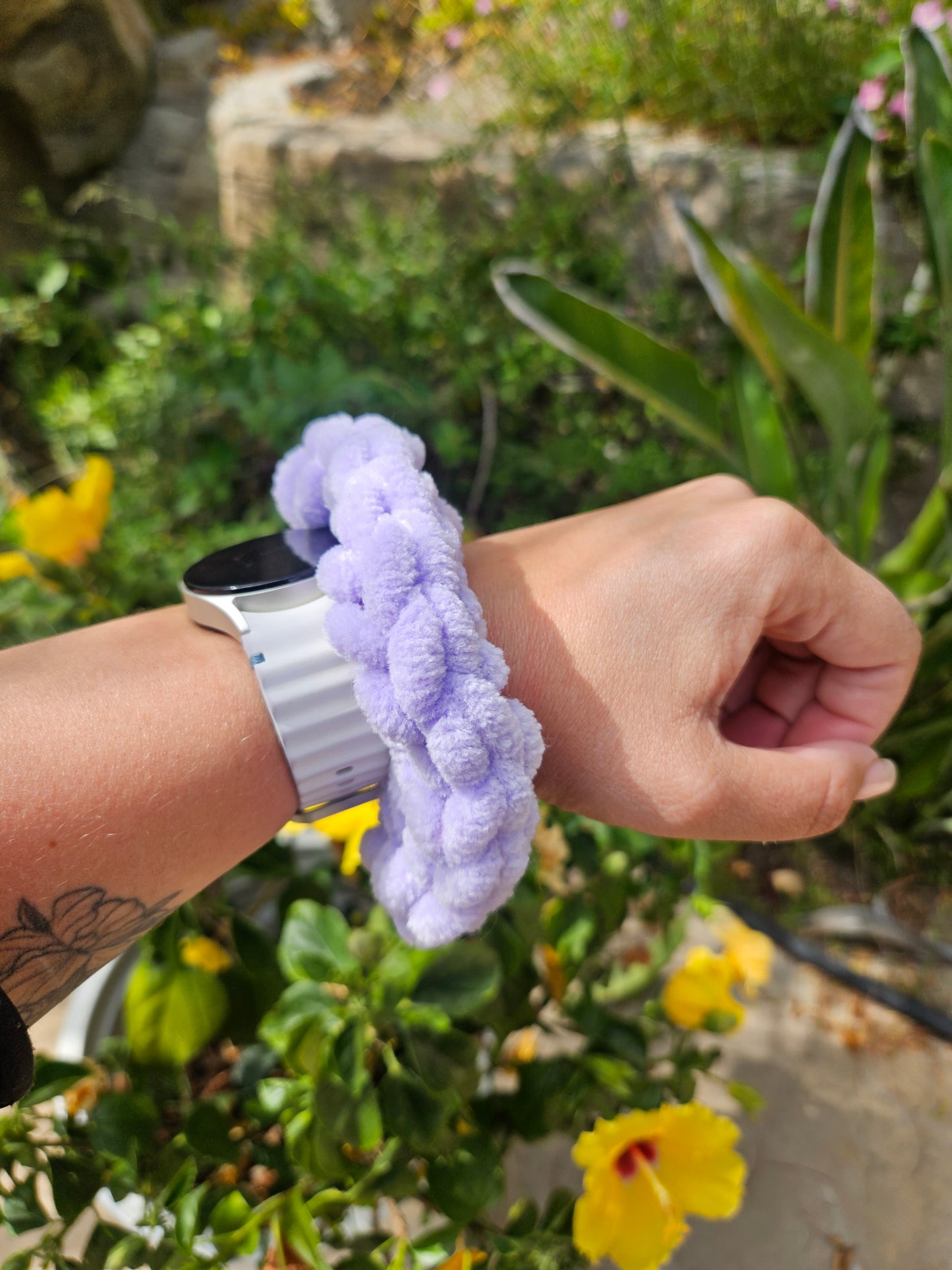 Purple scrunchies