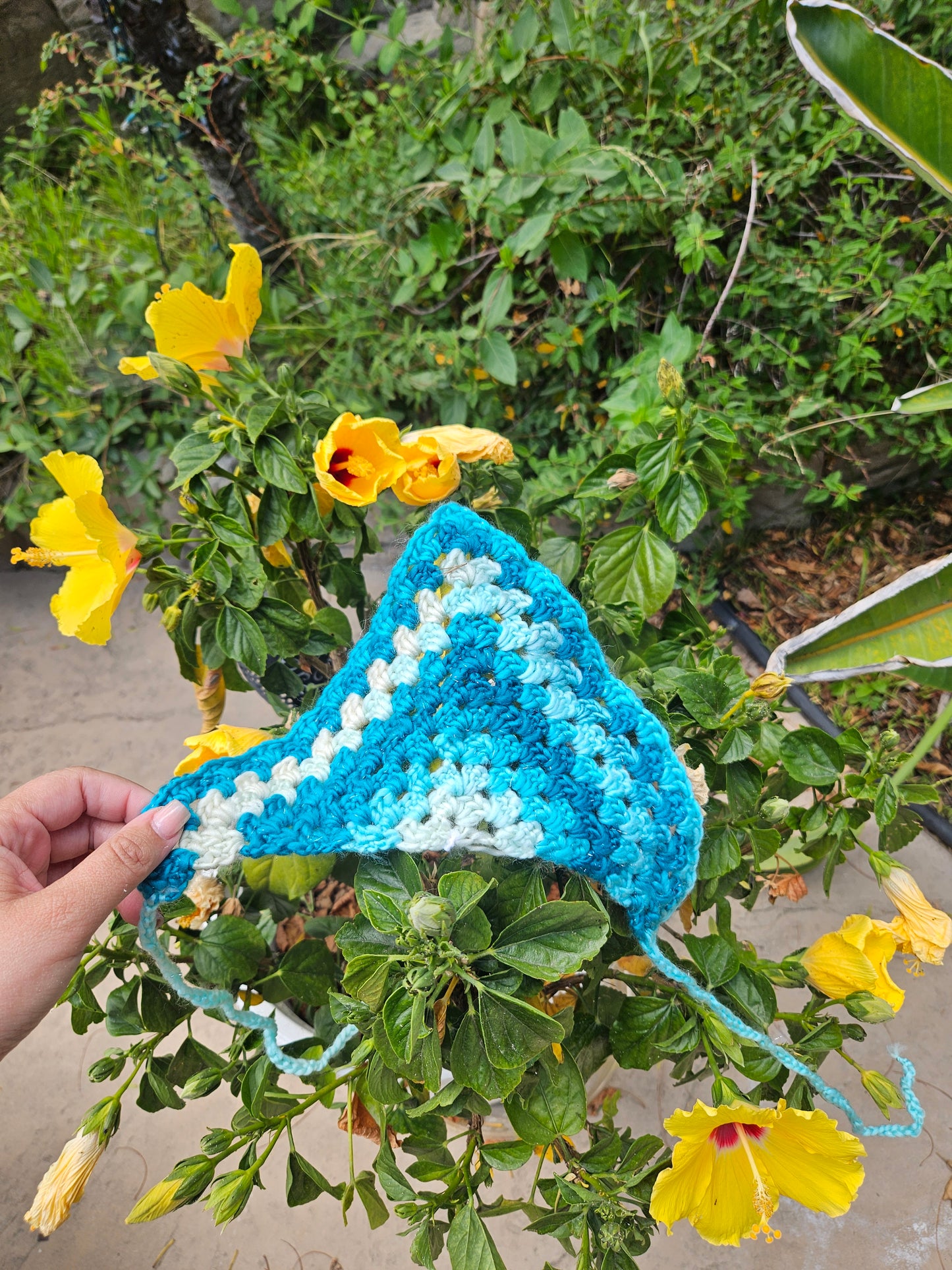 Blue hair bandana