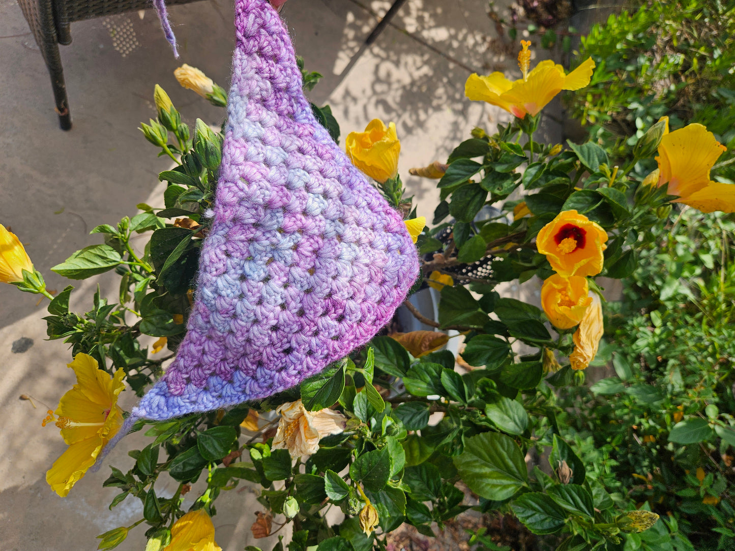 Purple hair bandana