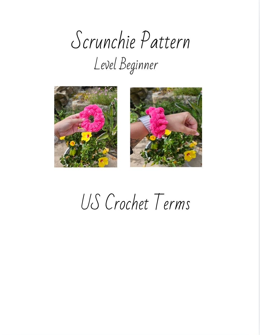 Beginner scrunchie pattern