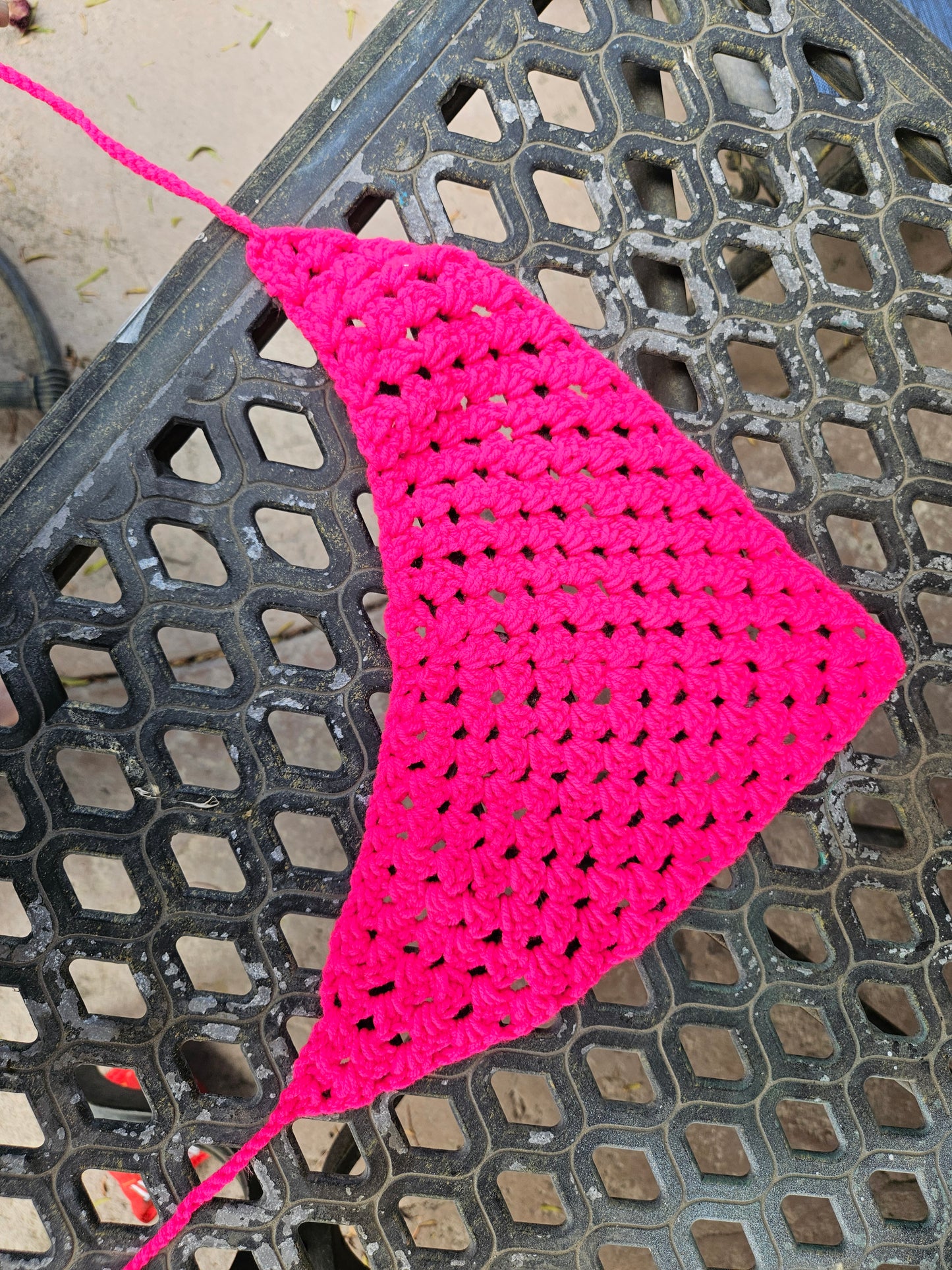 Hot pink hair bandana