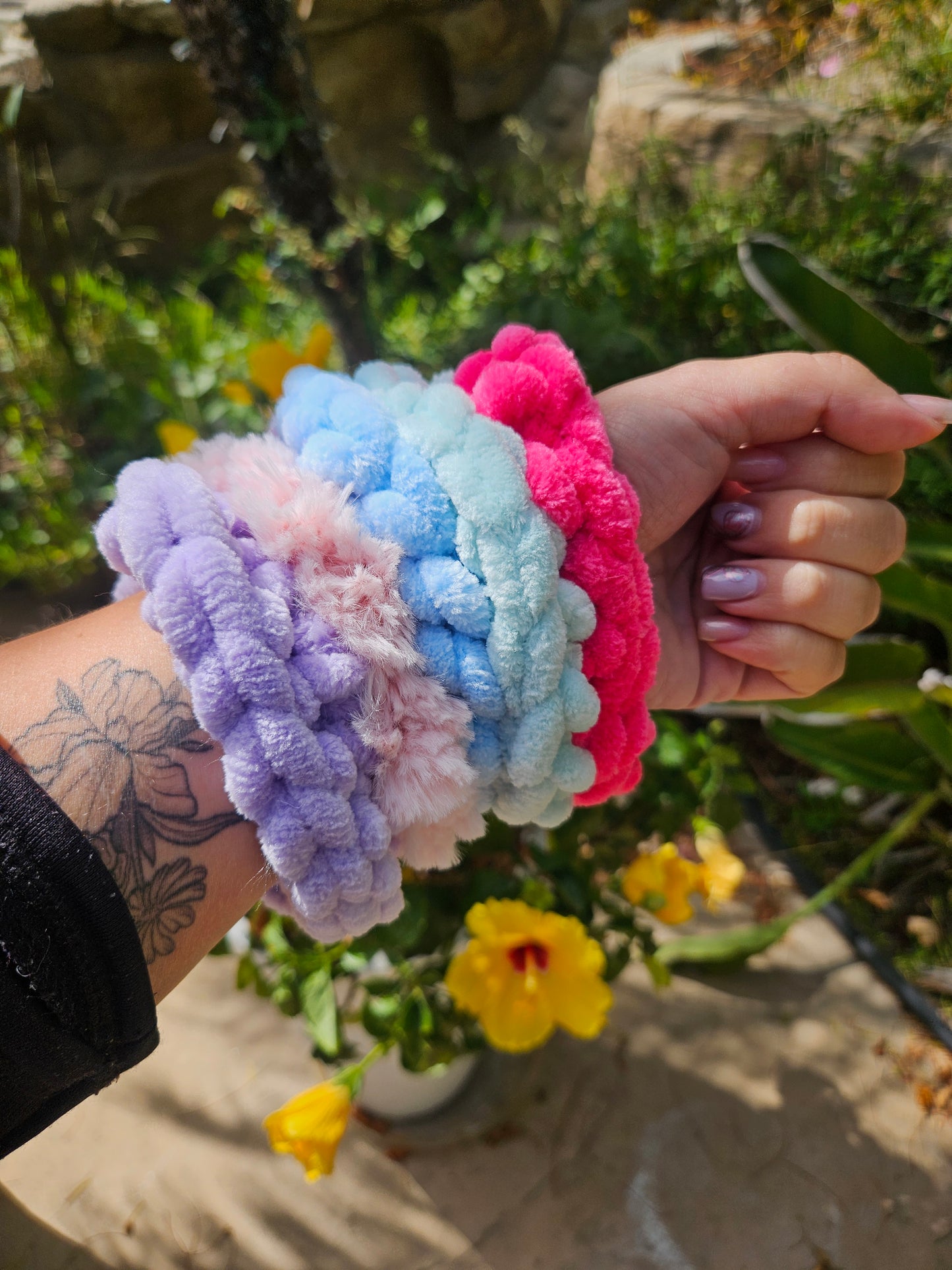 Teal scrunchies