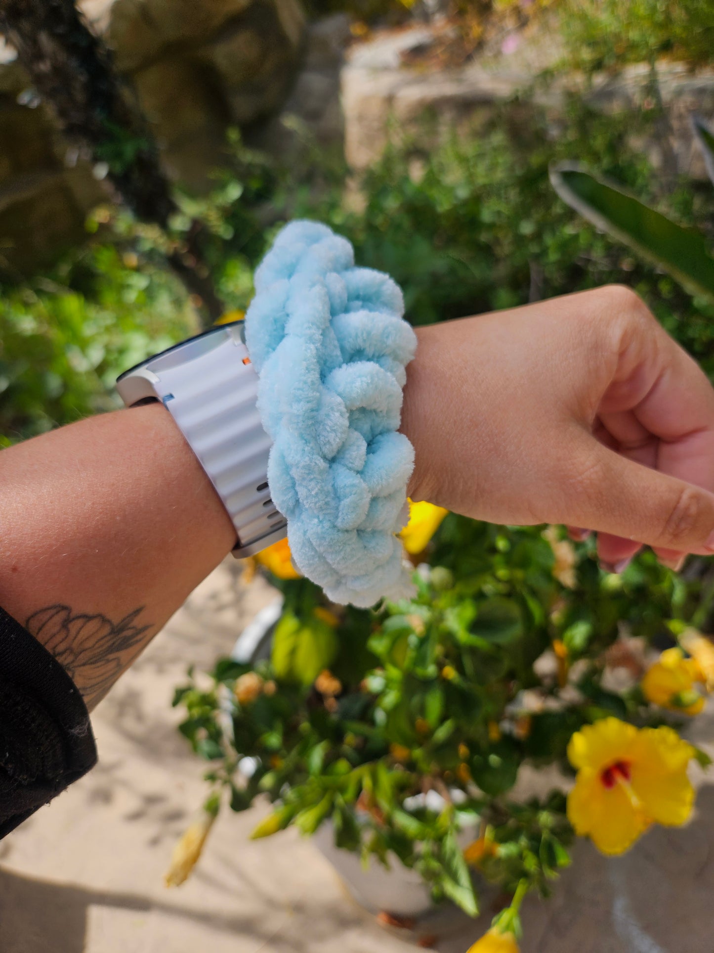Teal scrunchies
